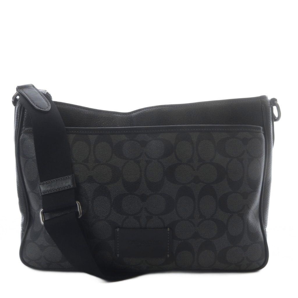 コーチ COACH シグネチャー ディストリクト クロスボディ ショルダーバッグ ワンショルダー コーテッドキャンバス グレー ブラック CH078 /YO15 ■GY18