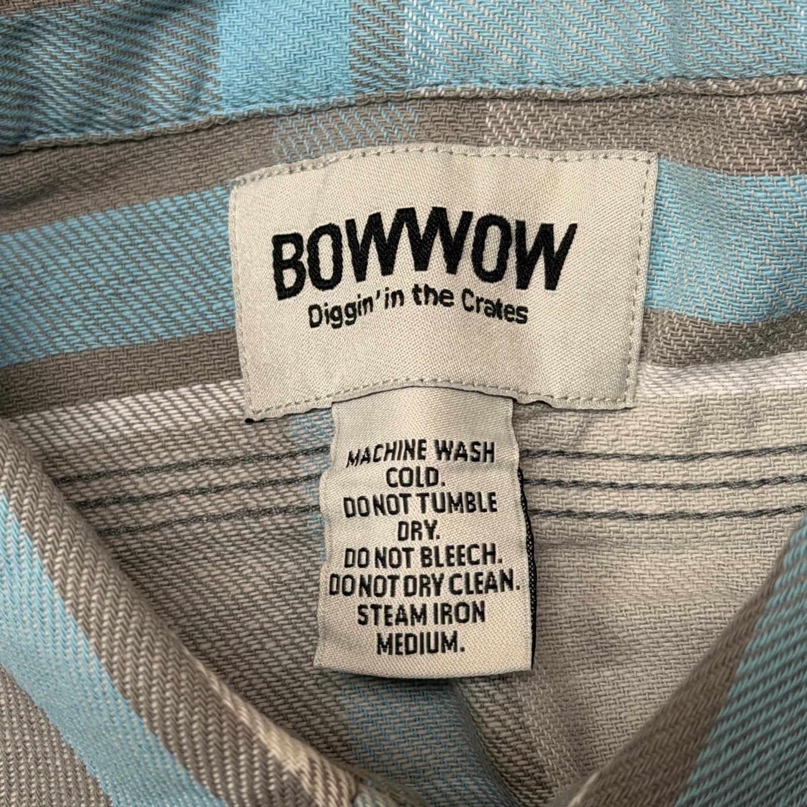 参考上代31,900円 未使用 BOWWOW 25AW PAINTER'S PAINT STAINED FLANNEL SHIRT チェックシャツ バウワウ BW252-PPSFS ブルー XL （15052M） 未使用 BOWWOW 25AW PAINTER'S PAINT STAINED FLANNEL SHIRT チェック