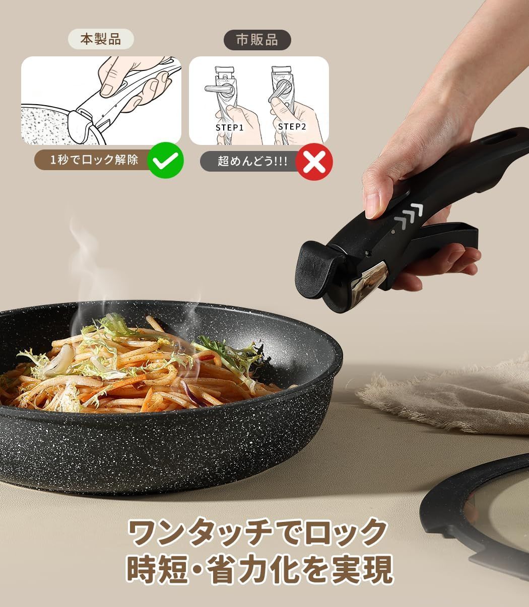 CAROTE カローテ フライパン セット 12点 IH·ガス火対応 PFOAなどの