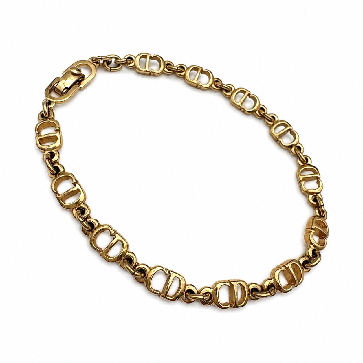 Christian Dior クリスチャン・ディオール CD ロゴ ブレスレット ゴールド系 金色 アクセサリー