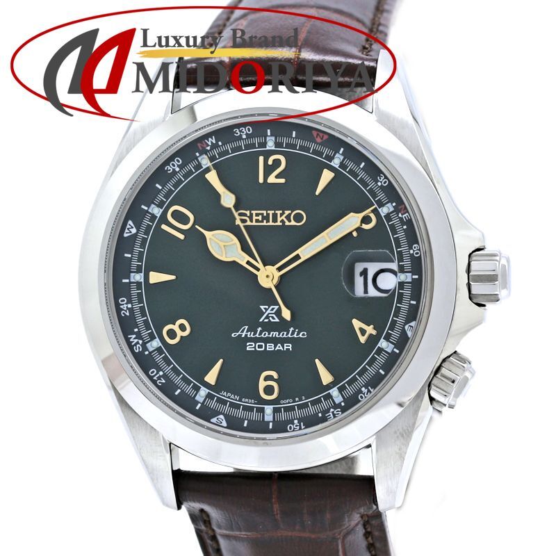 SEIKO セイコー プロスペックス アルピニスト デイト SBDC091 6R35-00E0【保護シール付】【中古】腕時計 メンズ ステンレススチールx牛革 /40419