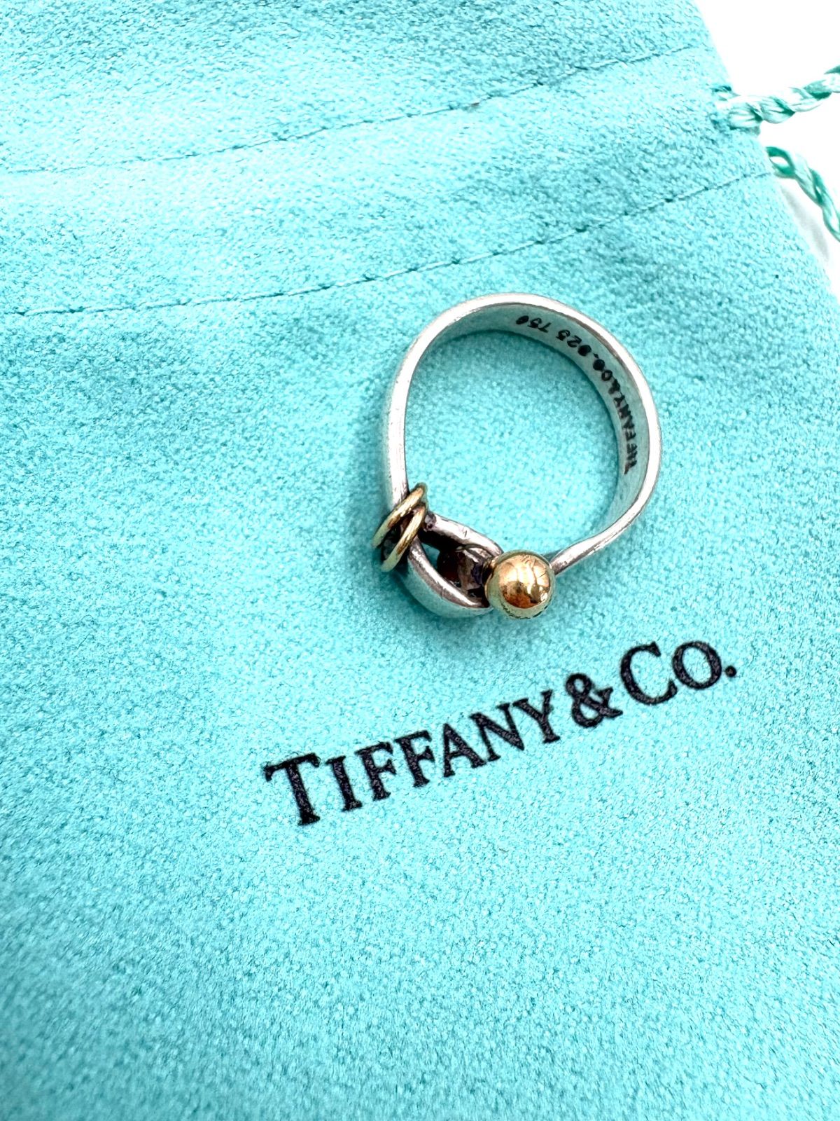 TIFFANY&Co. ティファニー フック＆アイ ラブノット リング 約8号 指輪