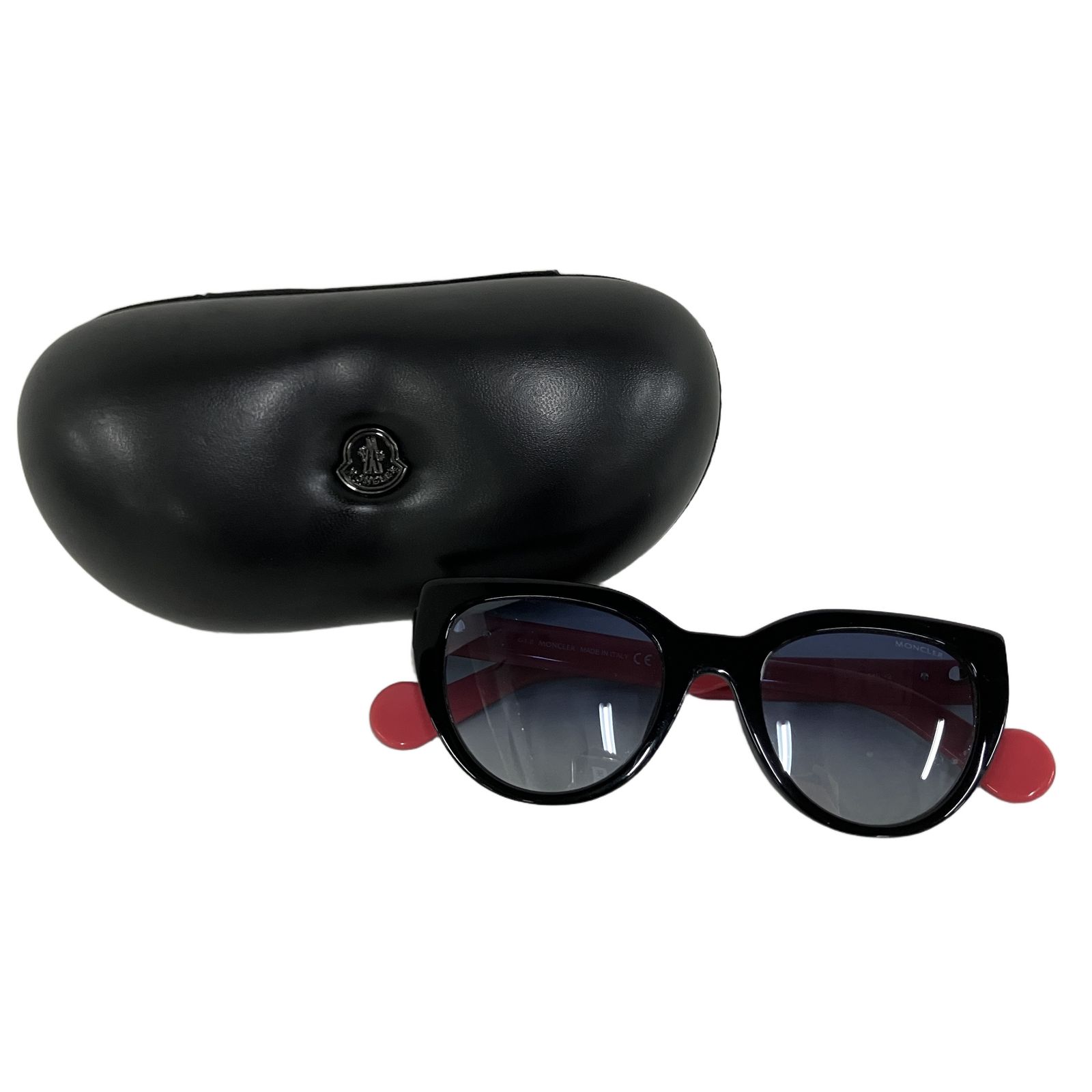 MONCLER ML0076 05W ブラック ピンク サングラス モンクレール レディース ファッション 中古B11127531