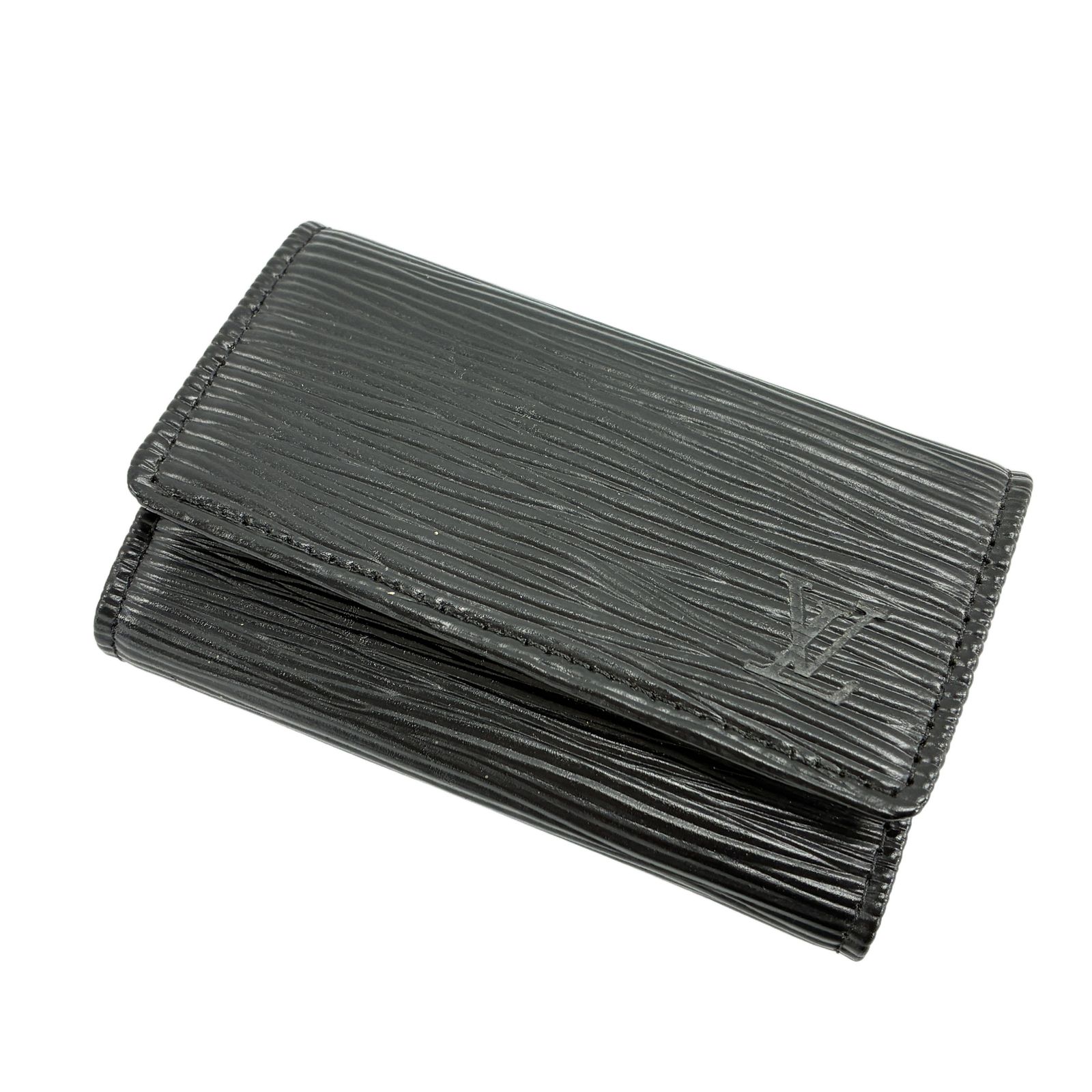 LOUIS VUITTON M63812 ルイヴィトン LV ミュルティクレ 6連 キーケース ブラック レザー 中古 W11281120