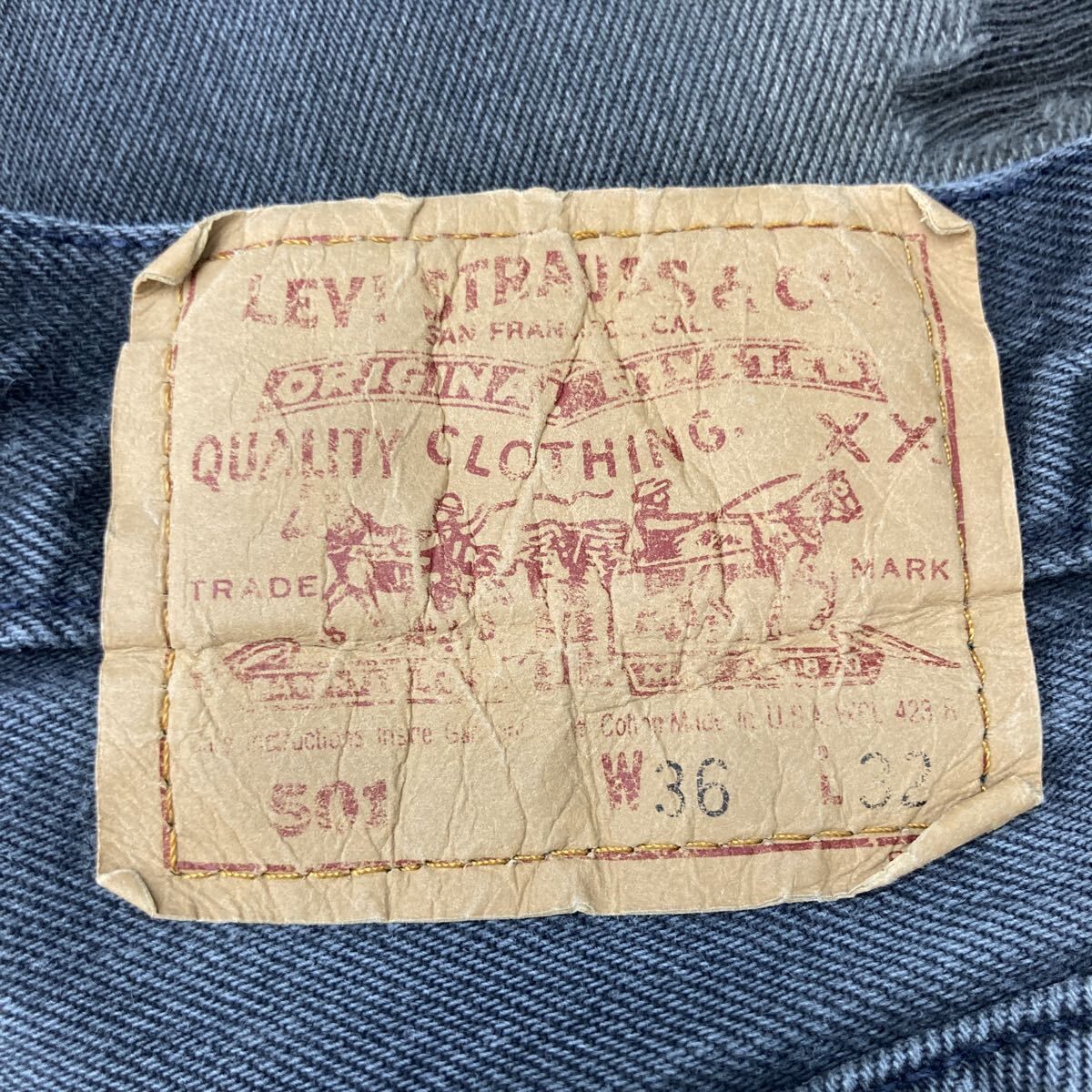 メンズ 90s USA製 Levi's 501 デニムパンツ W36 ブラック リーバイス