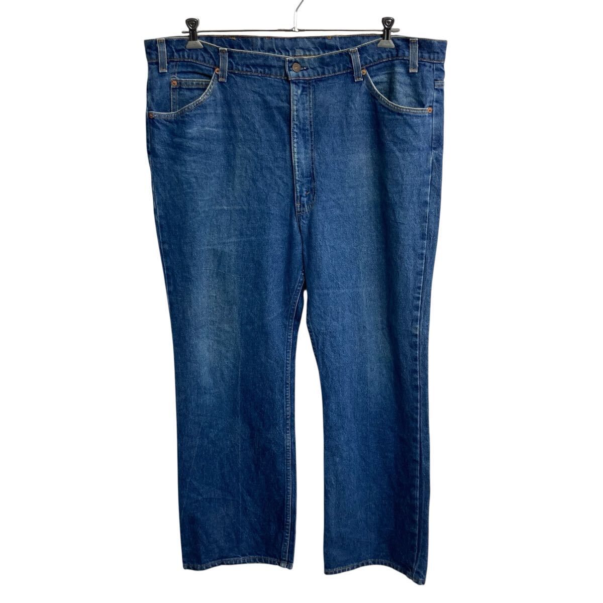 90s USA製 Levi's 517 デニムパンツ W44 ブルー リーバイス ジップアップ ビッグサイズ 紙タグ オレンジタブ アメカジ デニム 2604-615