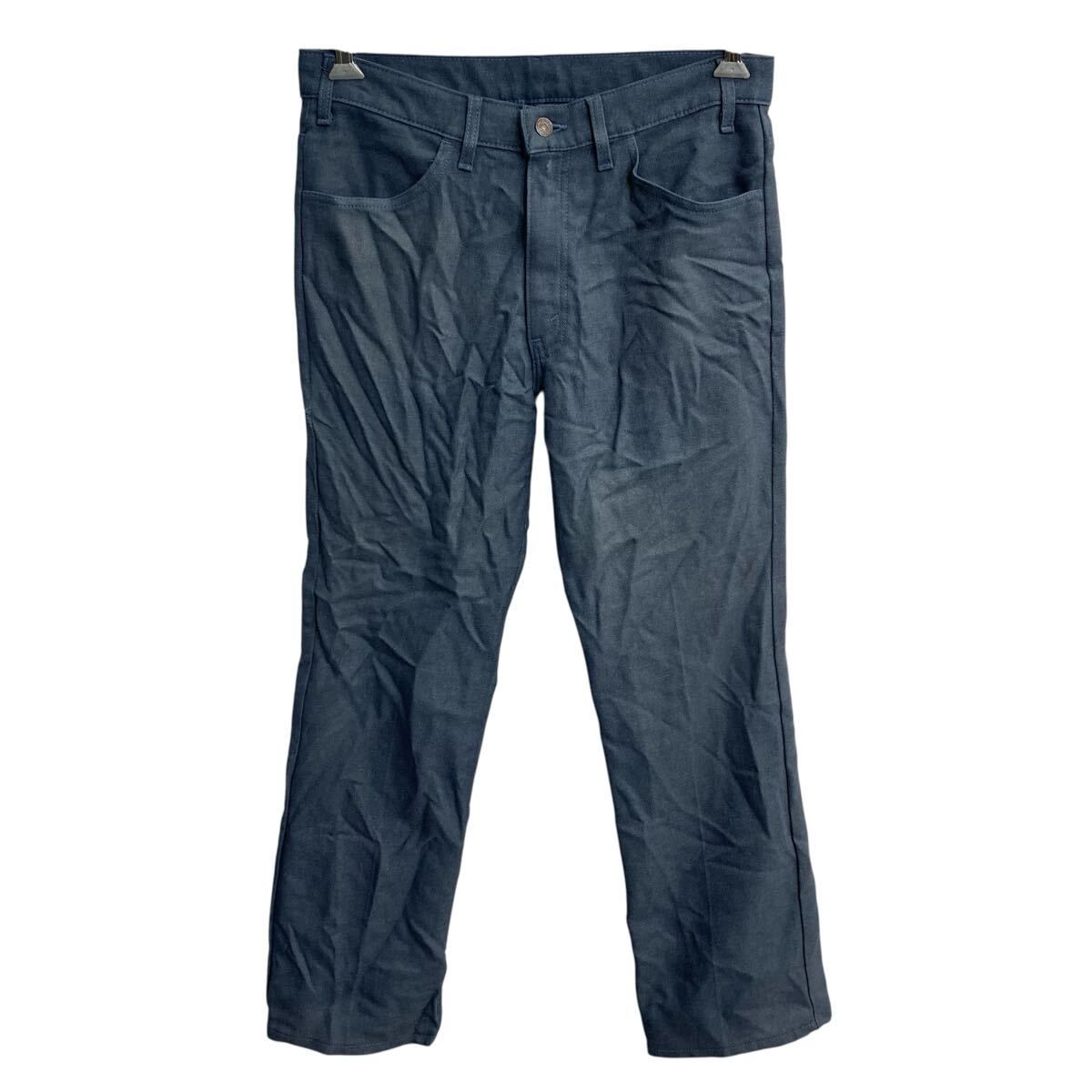 90s USA製 Levi's スタプレ スラックスパンツ W34 ブルーグレー リーバイス ジップアップ 96年製 紙タグ スラックス ボトムス 2605-124