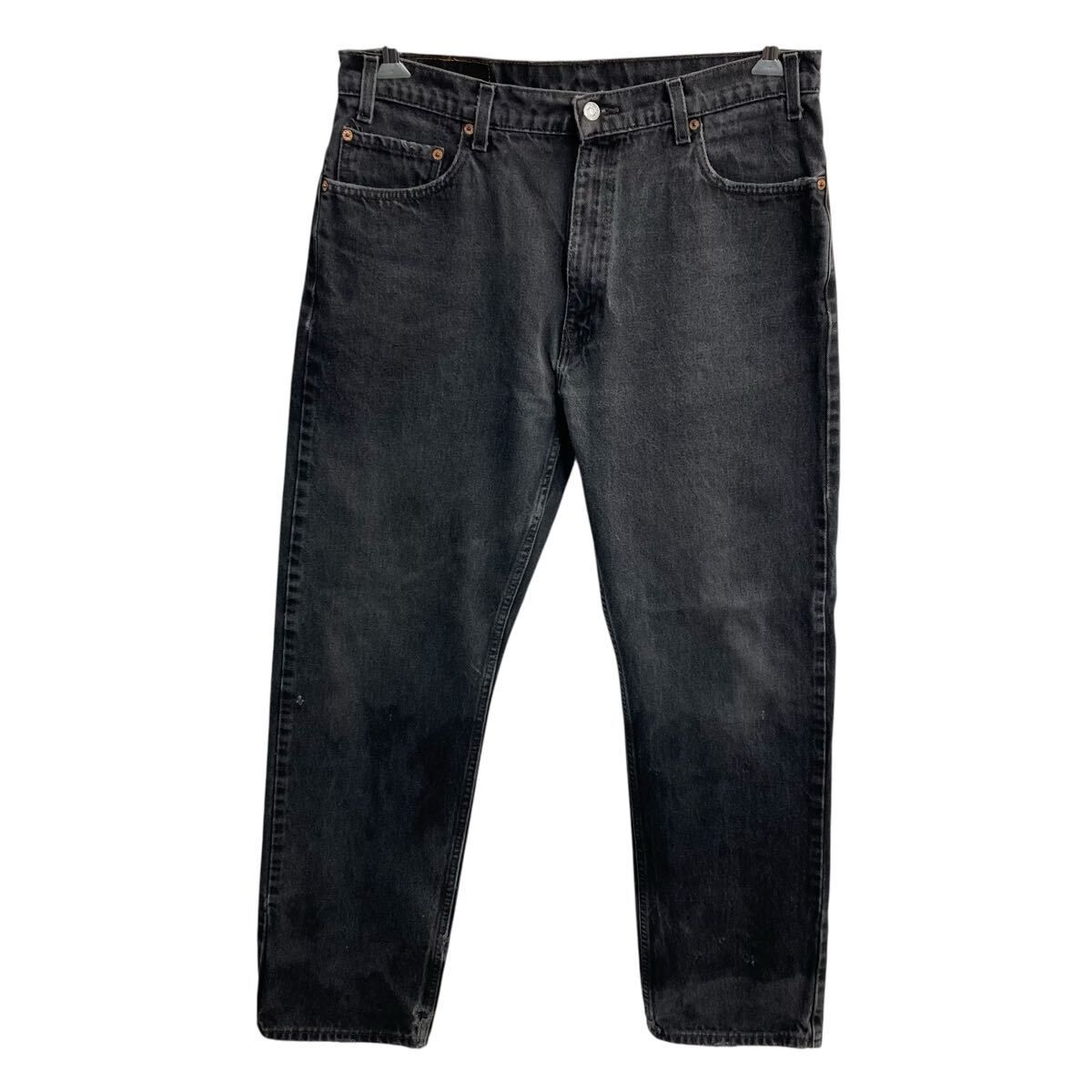 90s Levi's 505 デニムパンツ W36 ブラック リーバイス ジップアップ 98年製 紙タグ レギュラーフィット ゴールデンサイズ デニム 2605-129