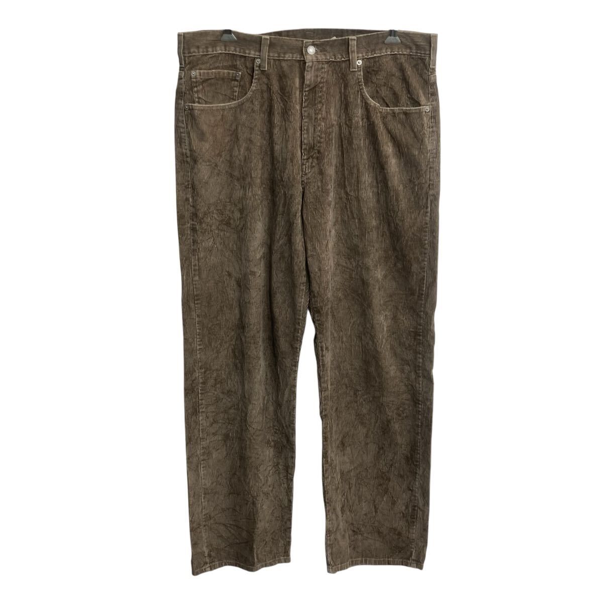 00s Levi's 569 コーデュロイパンツ W38 ブラウン リーバイス ジップアップ 01年製 紙タグ ルーズフィット コーデュロイ ボトムス 2605-309