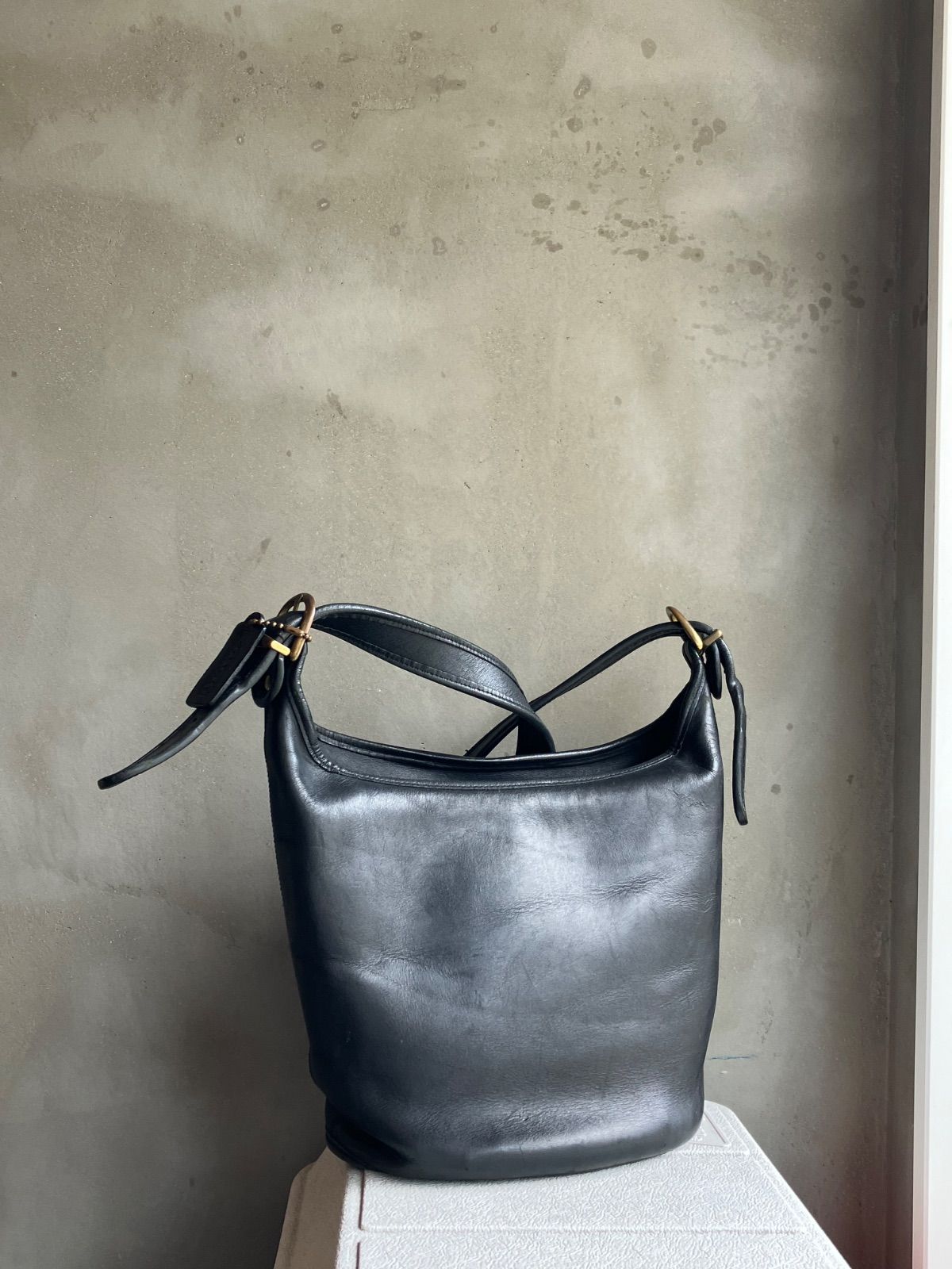 Old coach レザーバッグ ショルダーバッグ ダッフルサック バケツ型 