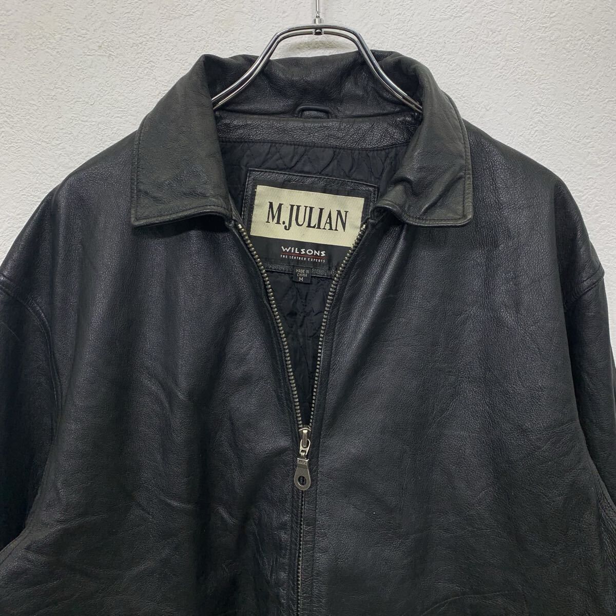 M.JULIAN WILSONS レザージャケット M ブラック ウィルソンズ 本革 表