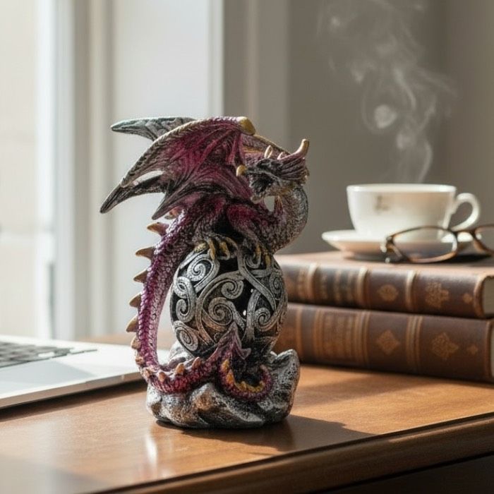 ファンタジックドラゴン 赤 龍 竜 ファンタジー オブジェ 装飾品