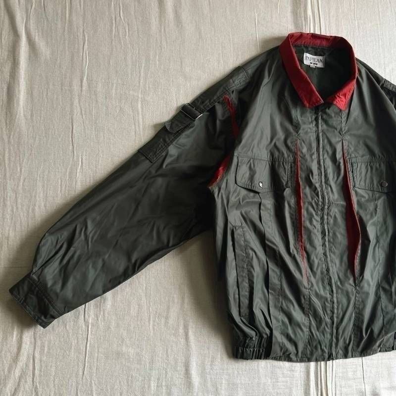 90s vintage ヴィンテージ古着 フルジップアップ 襟付きブルゾン 短丈 