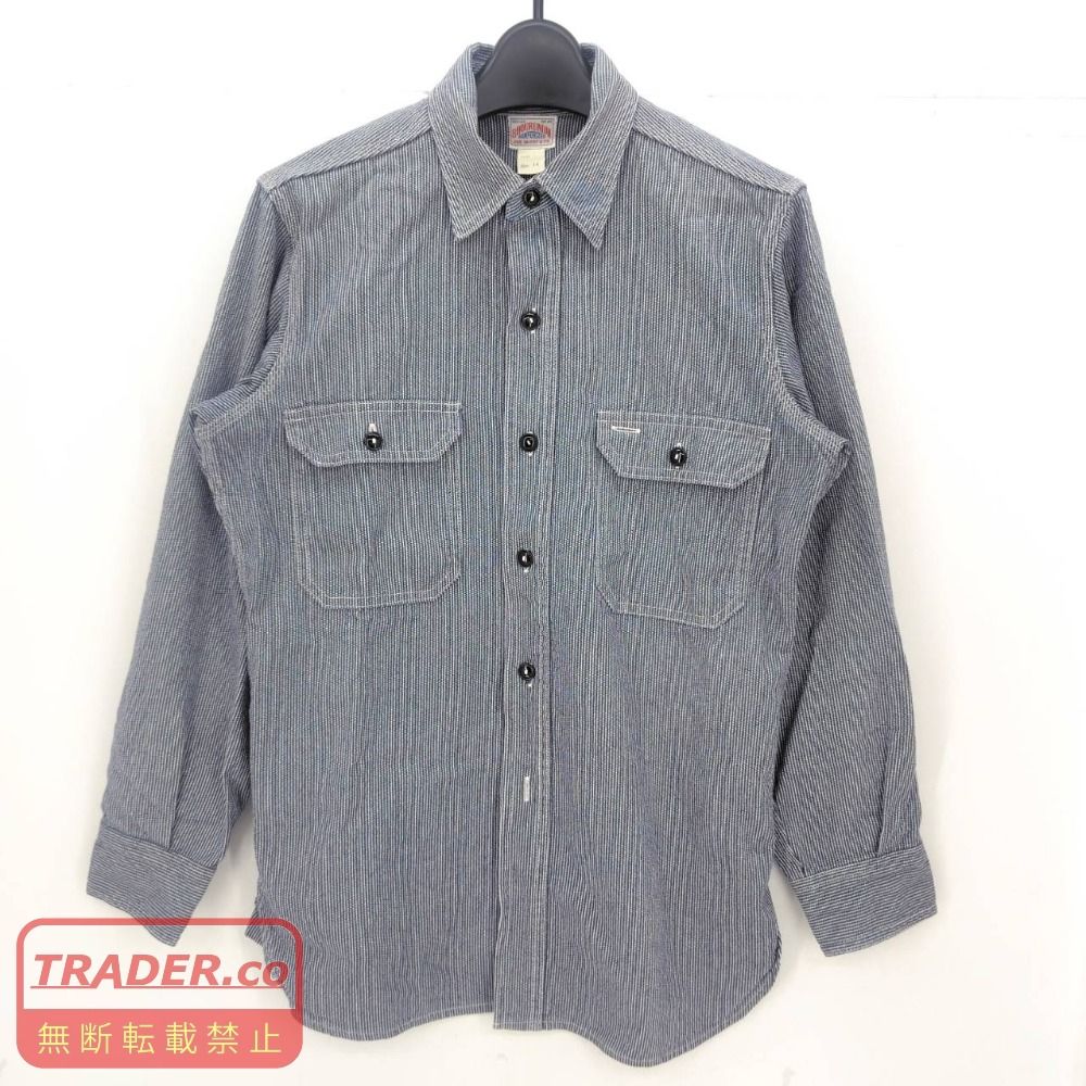 05w21618 ジョーマッコイ JOE McCOY 8 Hour Union ワークシャツ ブルー系 メンズ サイズ14 長袖シャツ 【中古品】