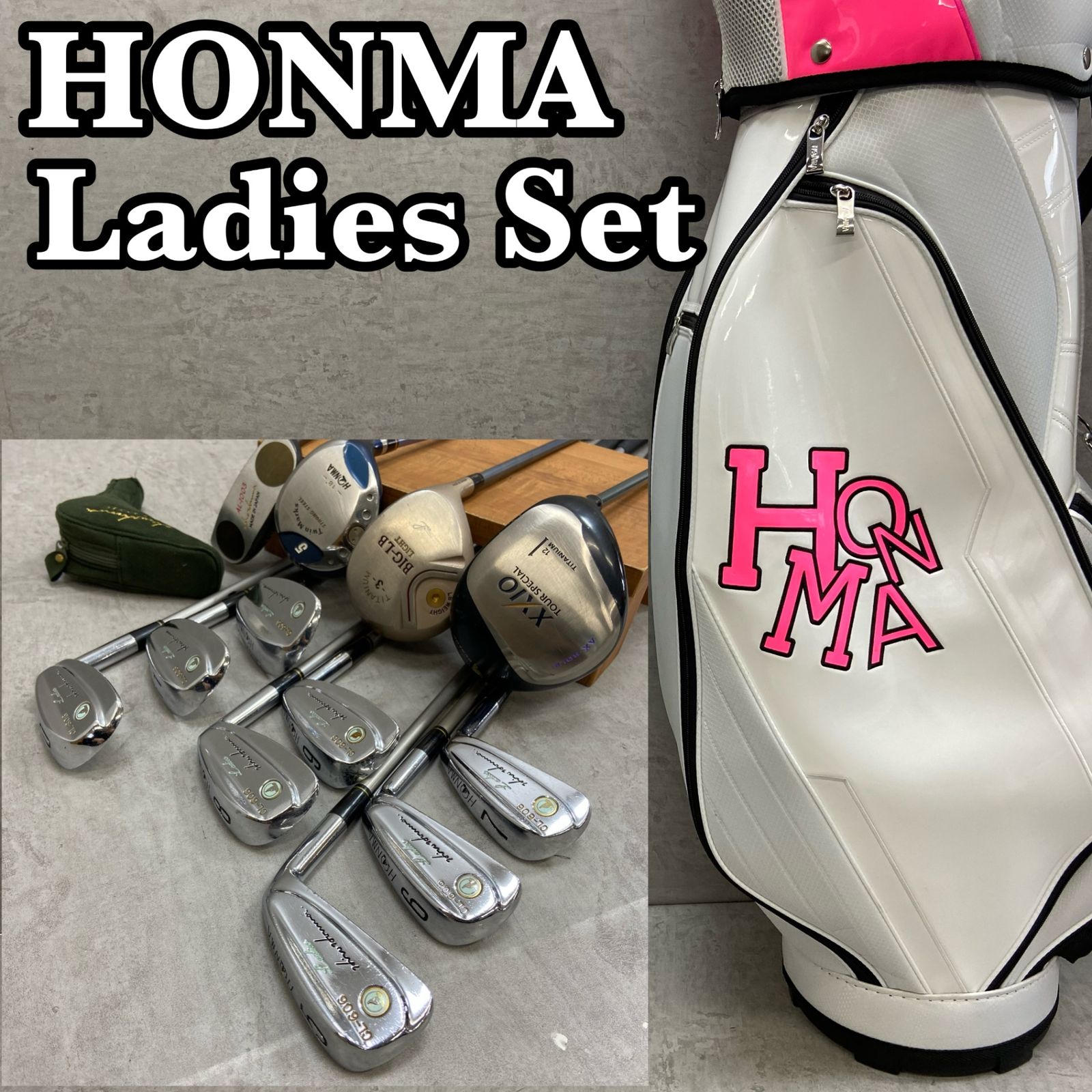ゼクシオ ホンマ レディースゴルフ クラブセット 12本 右利き用 カーボン L XXIO HONMA キャディバッグ付き ゼクシオ ホンマ レディースゴルフ クラブセット 12本 右利き用