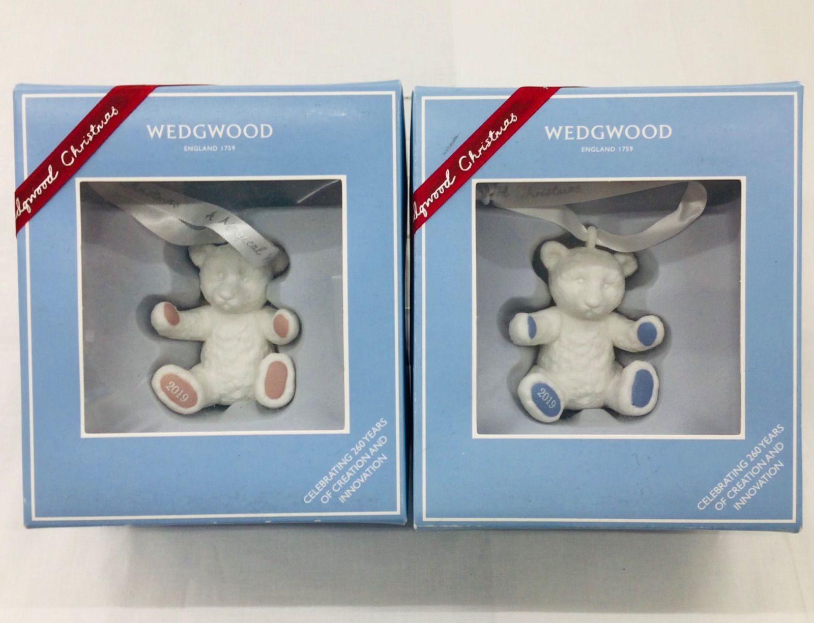 57MS0193 箱付き未使用品 WEDGWOOD クリスマス オーナメント 2種セット