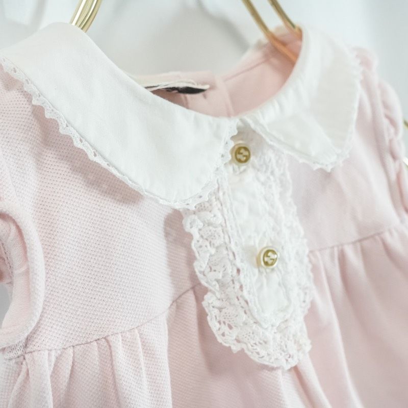 GUCCI グッチ ワンピース ノースリーブ キッズ 36m 100cm相当 ピンク