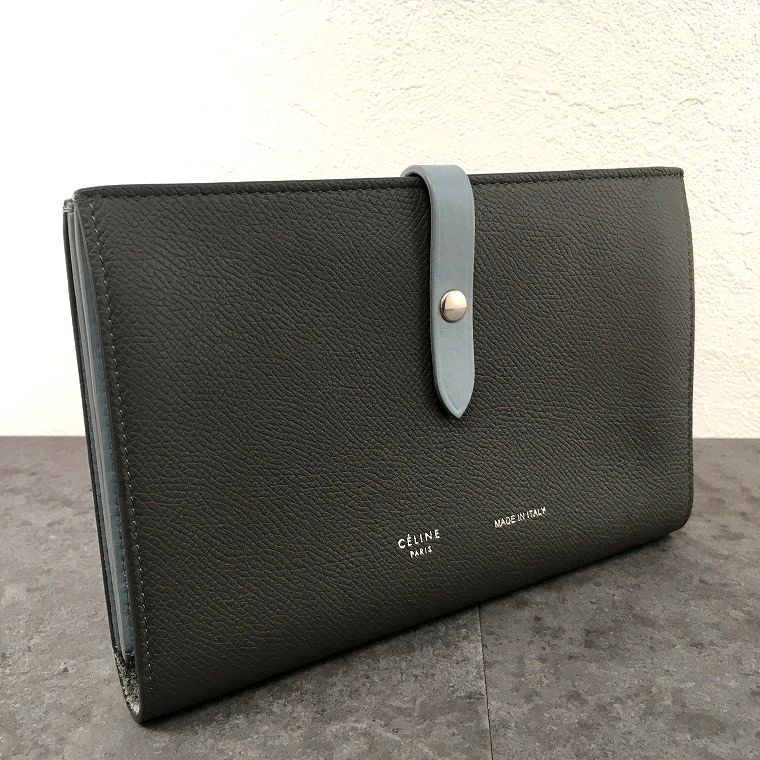 美品 CELINE ラージストラップウォレット バイカラー レザー 49 29,120円