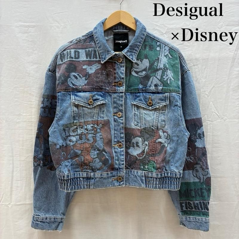 デシグアル Disney ミッキー ミニ― プリント ウォッシュ 加工 デニムジャケット ジージャン レディース M ISItems【USED】【古着】【中古】50159244