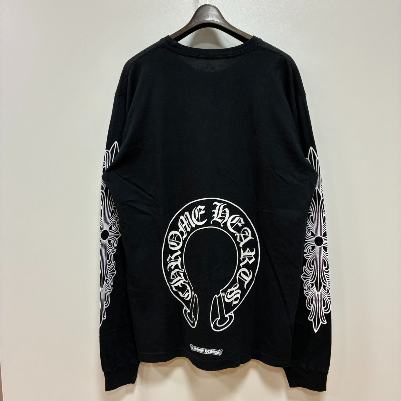CHROME HEARTS Horse Shoe クロムハーツ ホースシュー 黒 ブラック 長袖 ロングTシャツ ロンT トップス メンズ レディース XLサイズ 極美品 2607