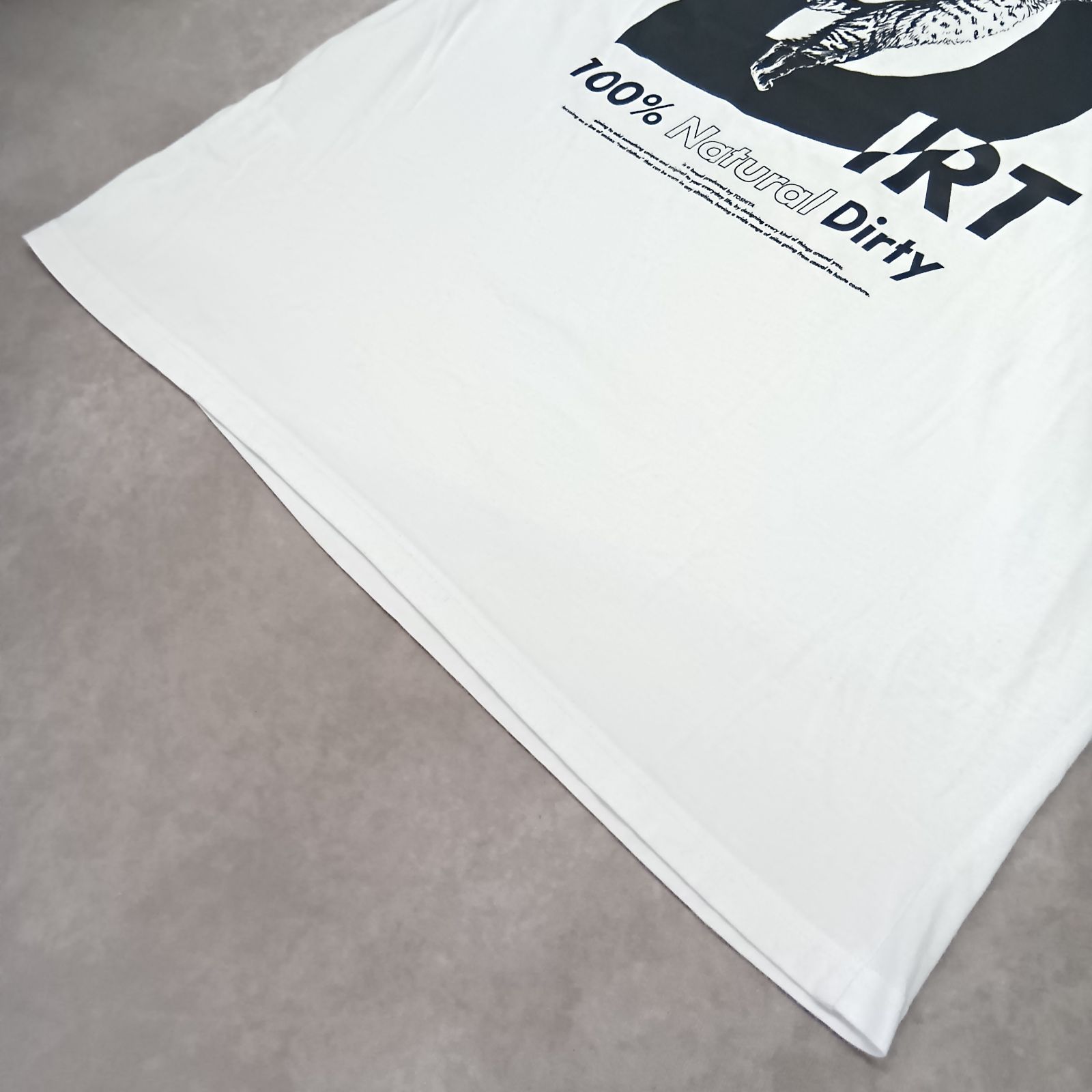 DIRT 100% Natural Dirty Tシャツ コットン100% ビッグプリント DIR EN