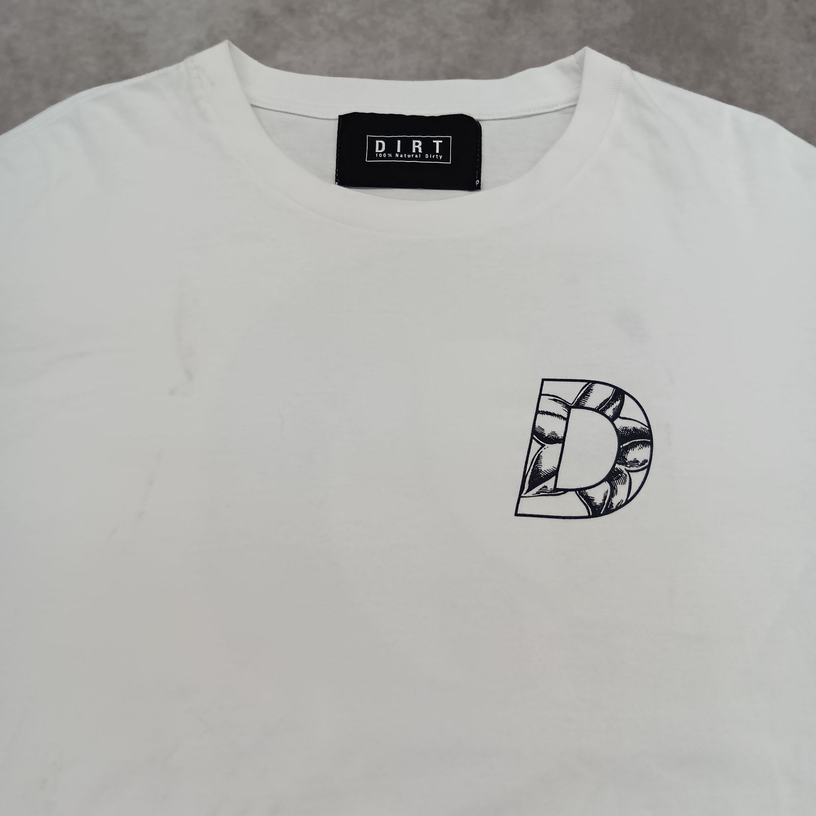 DIRT 100% Natural Dirty Tシャツ コットン100% ビッグプリント DIR EN