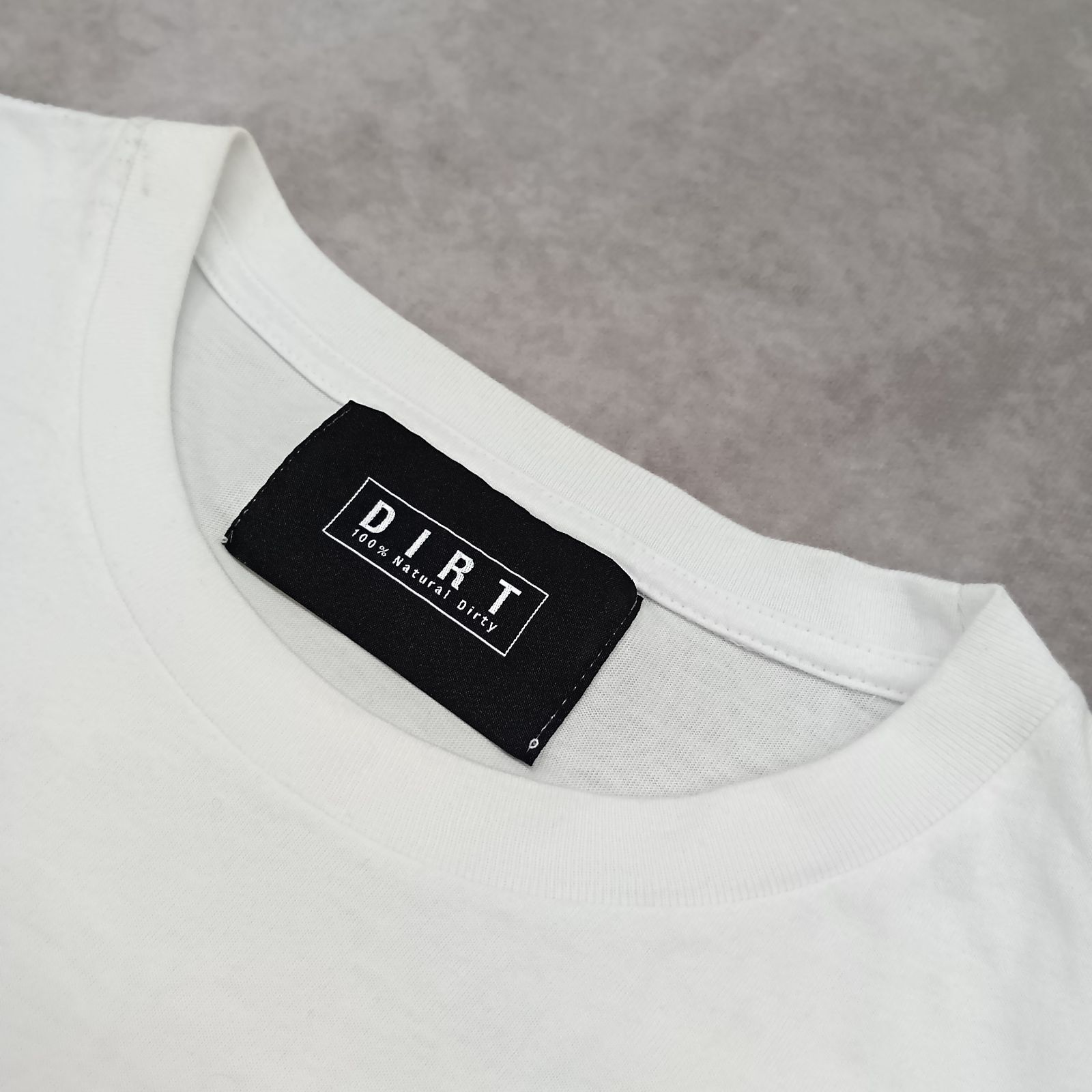 DIRT 100% Natural Dirty Tシャツ コットン100% ビッグプリント DIR EN