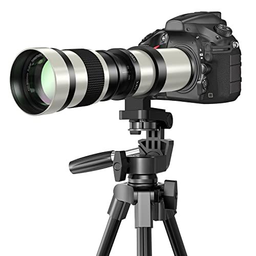 Lightdow 望遠レンズ420-800mm f/8.3 マニュアルズーム スーパー望遠レンズ + Tマウントリング for Sony Alpha A9 A7S A7R A7S A7 II A6000 A6300 A6500 A5100 A c55cc2ef