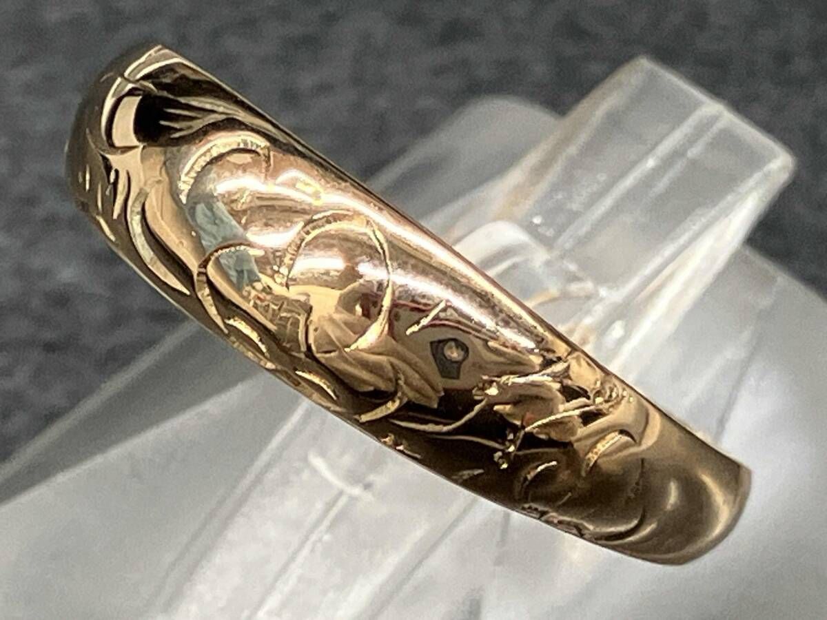 【日本造幣局刻印有】K18 イエローゴールド ＃18 総重量3.6g 指輪 リング アクセサリー