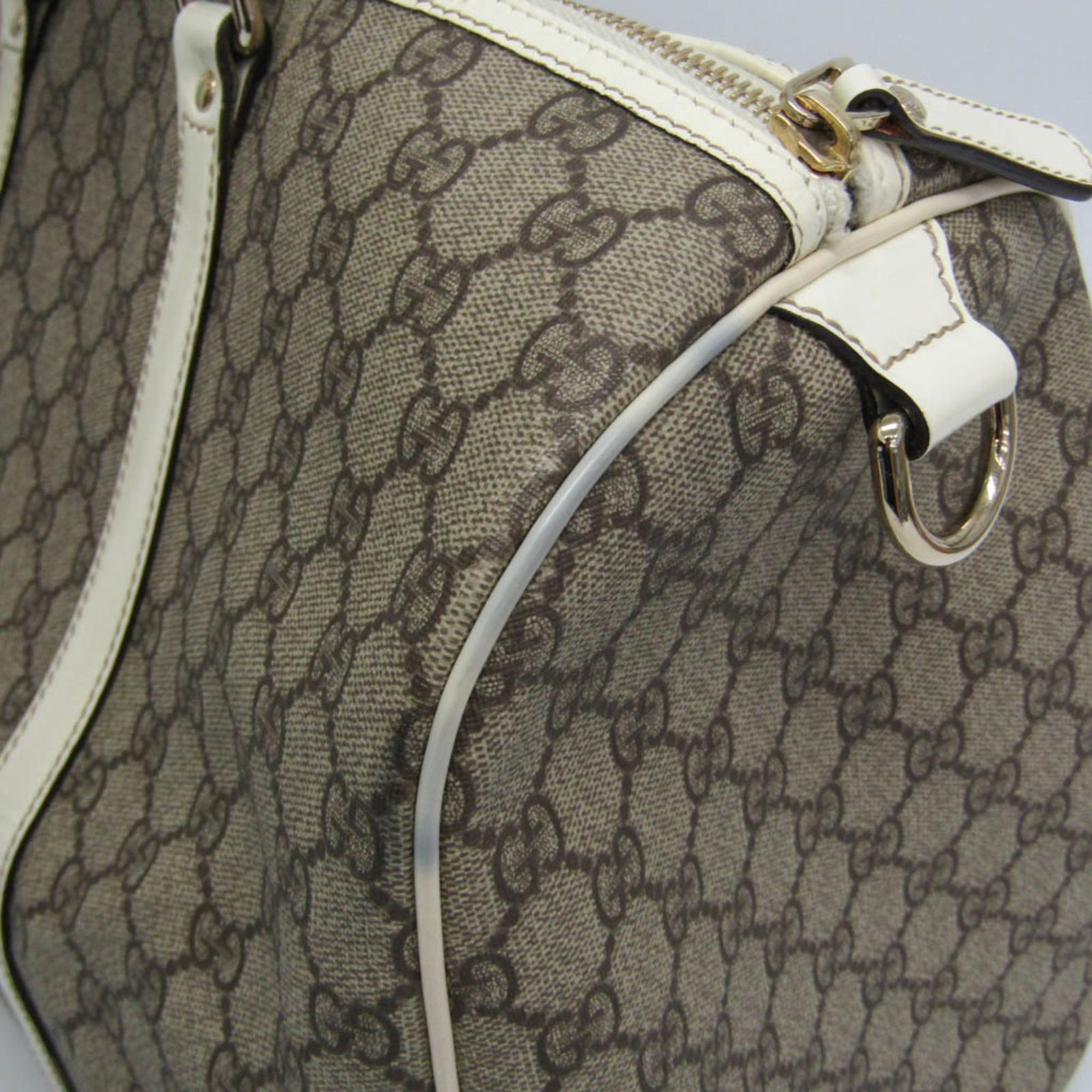 グッチ(Gucci) 193602 レディース GGスプリーム,レザー ボストンバッグ,ハンドバッグ ライトベージュ,ホワイト グッチ(Gucci) 193602 レディース GGスプリーム,レザー ボストンバッグ,ハンドバッグ ライトベージュ,ホワイト