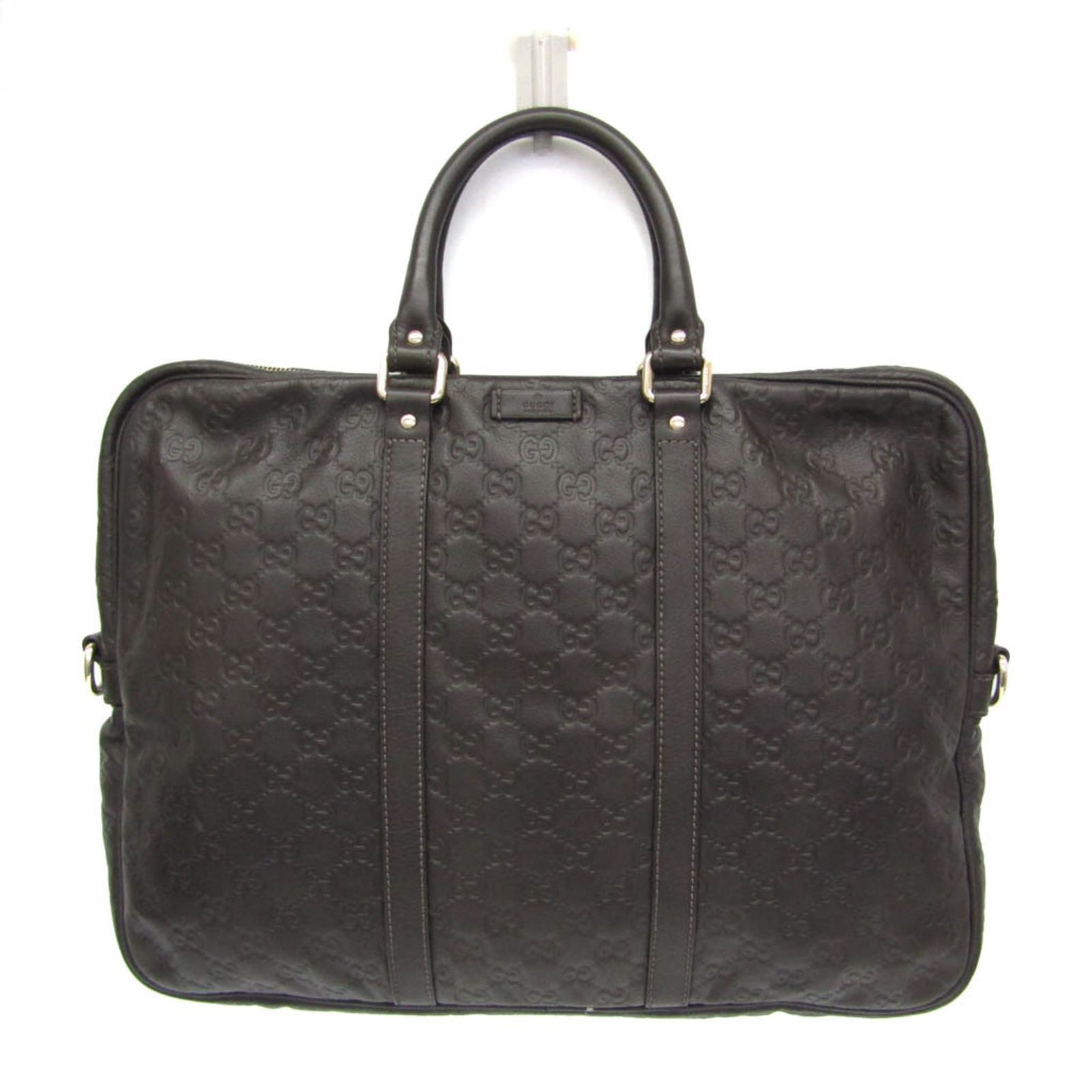 グッチ(Gucci) グッチッシマ 201480 メンズ レザー ブリーフケース,ハンドバッグ ダークブラウン