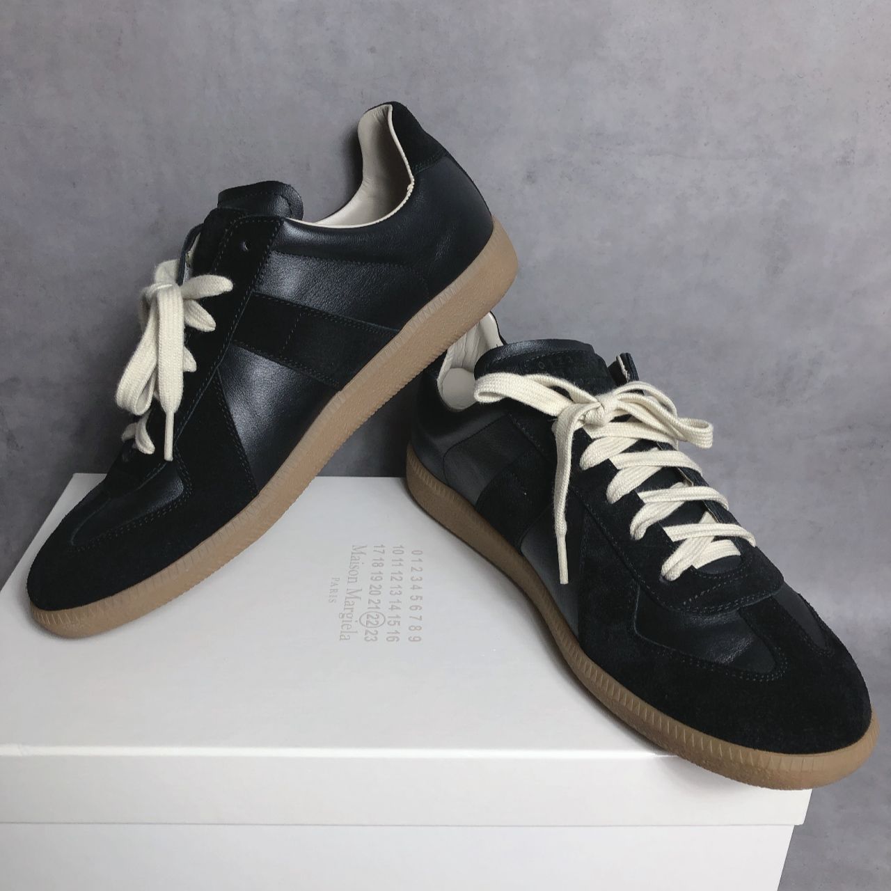 PQ406◇MAISON MARGIELA : 23ss ジャーマントレーナー◇42◇黒 美品 
