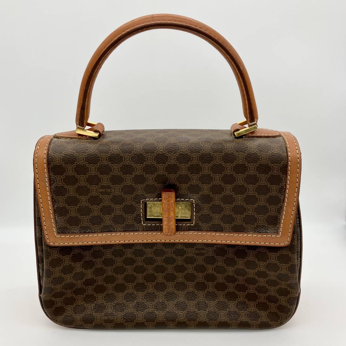 CELINE セリーヌ マカダム柄 ハンドバッグ