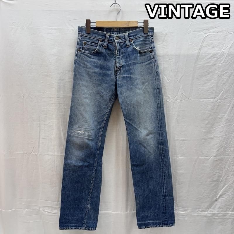 ヴィンテージ リーフボタン SCOVILL スコビル ジップ 内股シングル 脇割 デニム パンツ メンズ - ISItems【USED】【古着】【中古】50159328 6,512円