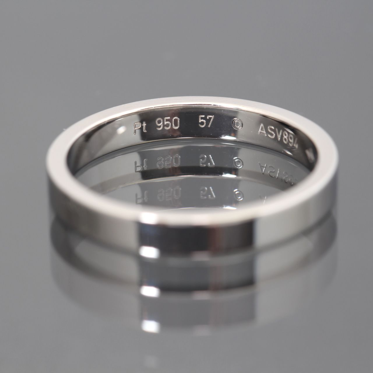美品 カルティエ Cartier エングレーブド ウェディング リング Pt950