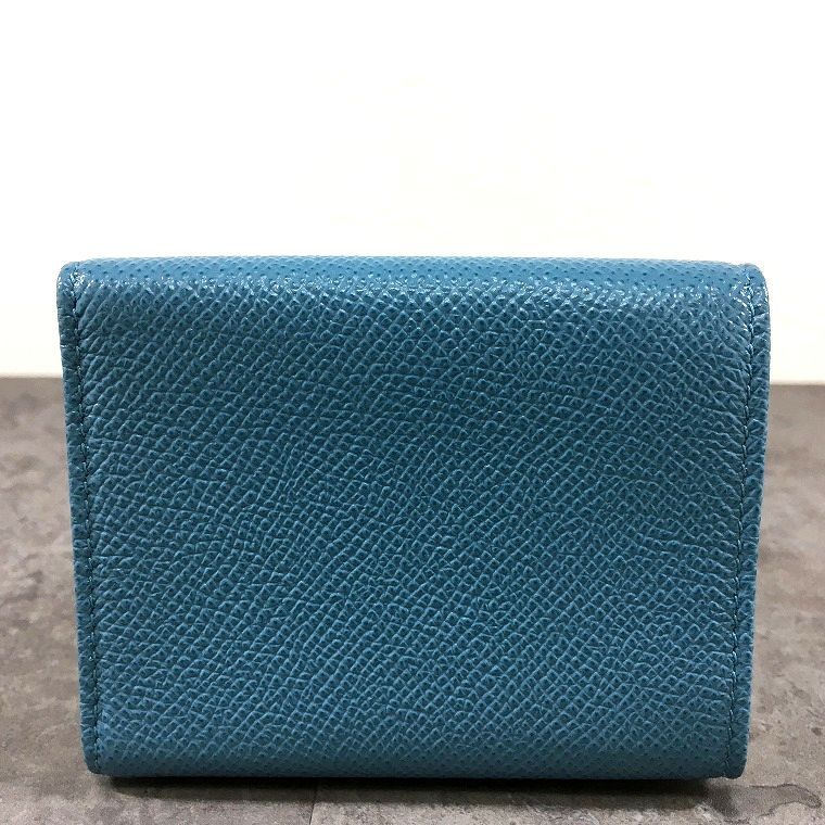 未使用品 BVLGARI ブルガリブルガリ コンパクトウォレット ブルー 箱 