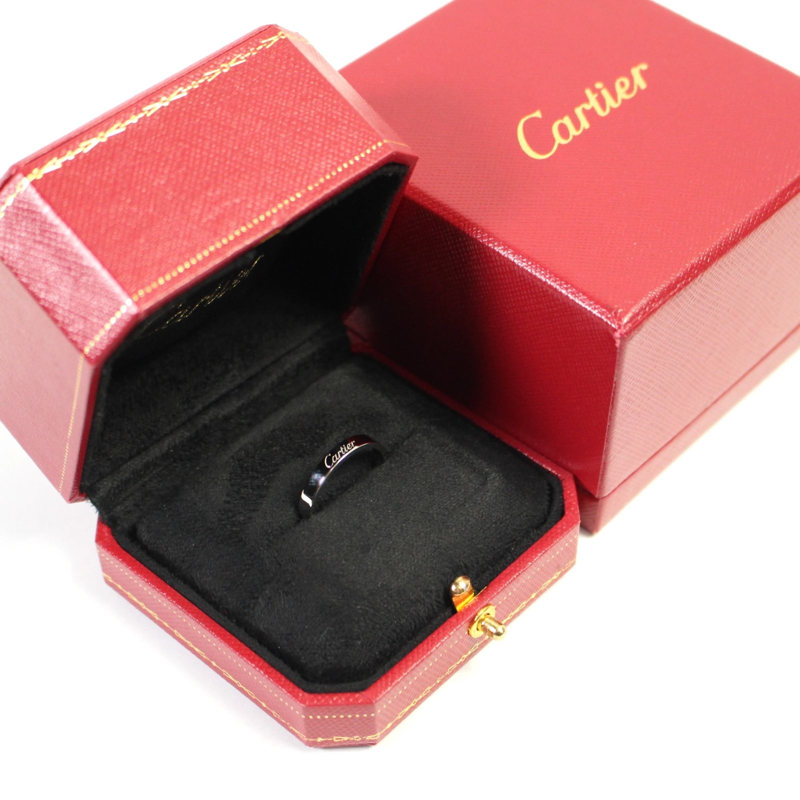 美品 カルティエ Cartier エングレーブド ウェディング リング Pt950