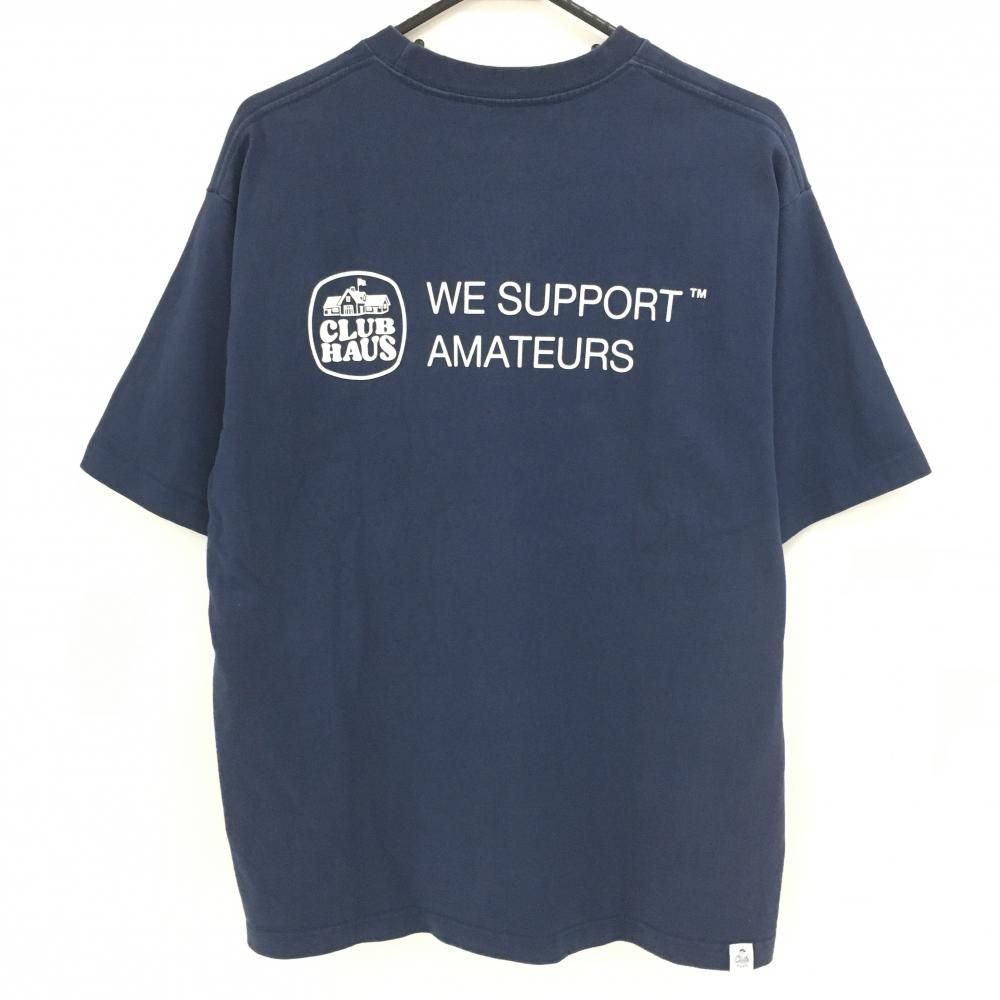 clubhaus クラブハウス　ネイビー　XL クラブハウス 半袖Tシャツ ネイビー×白 バックプリント メンズ XL