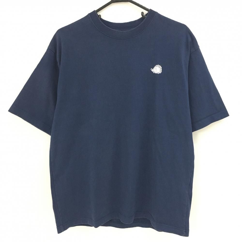 クラブハウス 半袖Tシャツ ネイビー×白 バックプリント メンズ XL