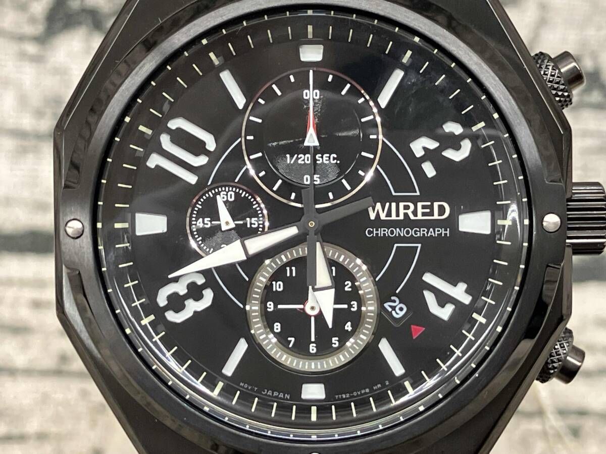 【WIRED】ワイアード 7T92-0PD0 320467 クォーツ R7.11月電池交換済 約19.5cm 10BAR 時計 腕時計 メンズ 中古