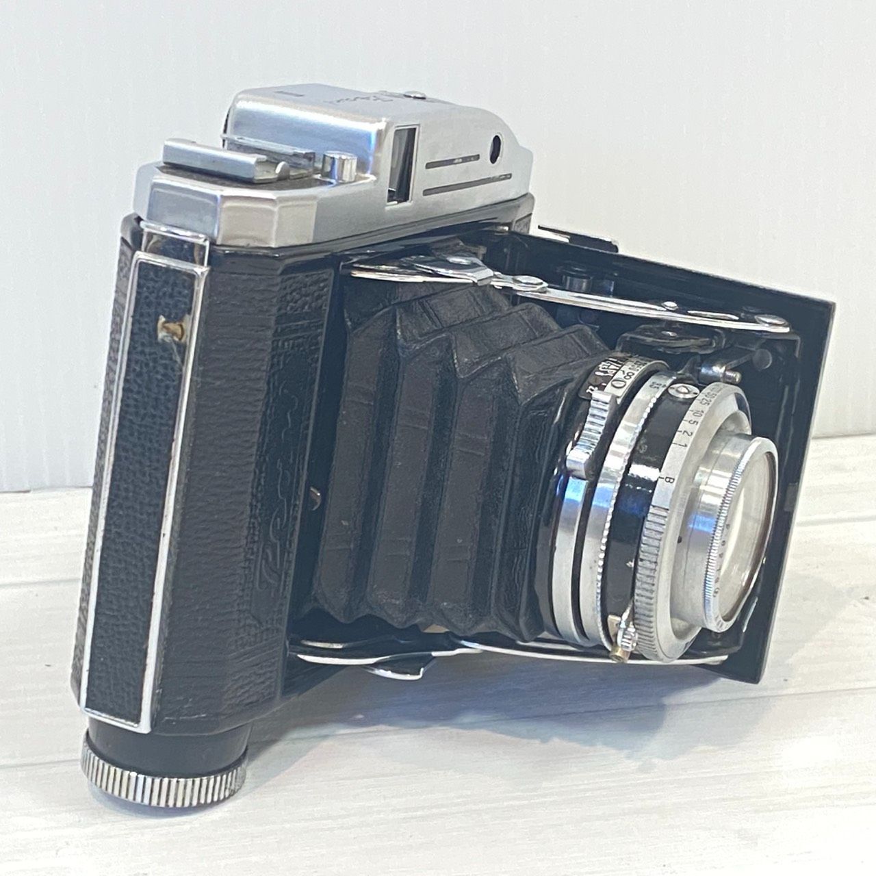 塩】蛇腹カメラ 小西六 パールⅢ フィルムカメラ Pearl KONISHIROKU