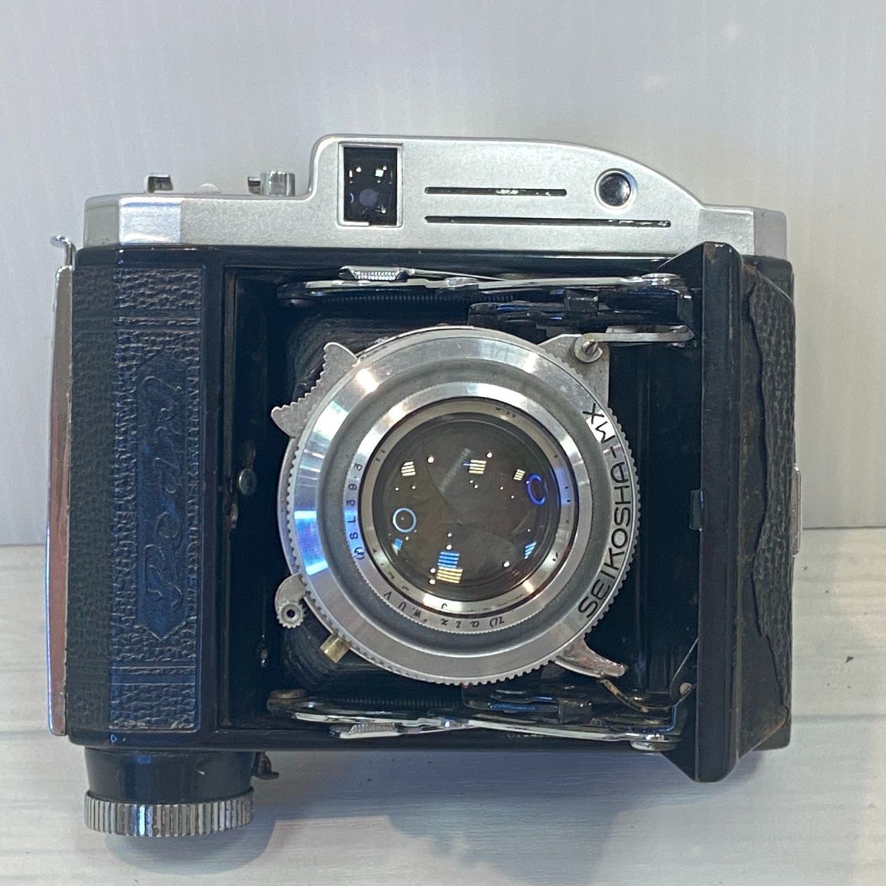 塩】蛇腹カメラ 小西六 パールⅢ フィルムカメラ Pearl KONISHIROKU
