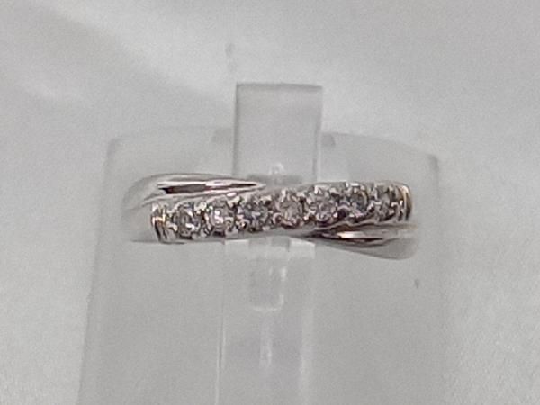 【Pt900】 ダイヤモンド 0.15ct リング 約11号 指輪 プラチナ レディース アクセサリー ジュエリー 中古
