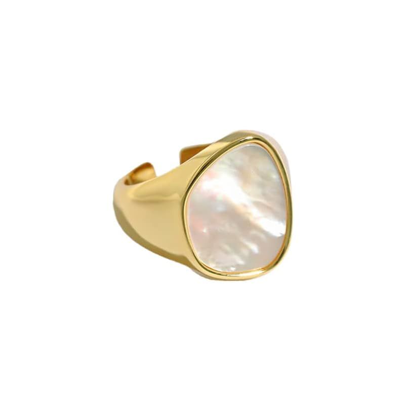 [gulamu jewelry] グラムジュエリー シェル 貝殻 指輪 レディース フリーサイズ リング ゴールド仕上げ シルバー925 金属アレルギー対応 プレゼント 彼女 女性 人気 ゴールド