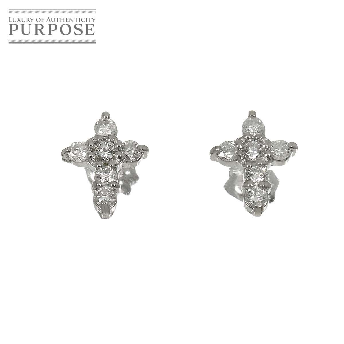 ダイヤ 0.15ct/0.15ct ピアス Pt プラチナ Diamond Earrings Pierced 90324857 18,576円