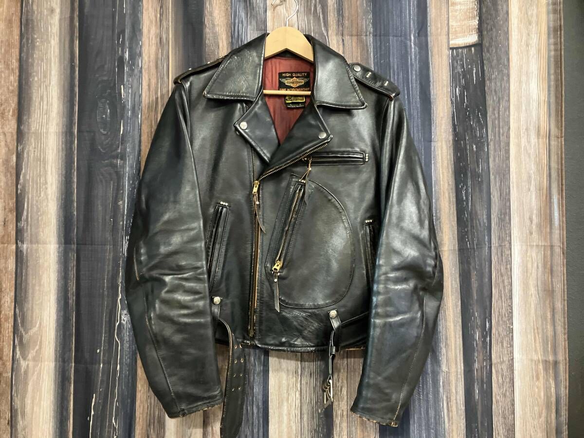 The REAL McCOY'S ザ・リアルマッコイズ　×Harley-Davidson ハーレーダビッドソン　ダブルライダース　レザージャケット　サイズM 黒