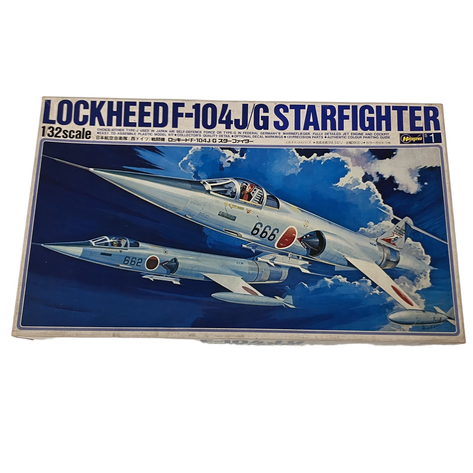 Hasegawa ハセガワ 1/32 日本航空自衛隊(西ドイツ)戦闘機 ロッキード F-104J/G スターファイター 未組立 開封済 未使用 O11300475