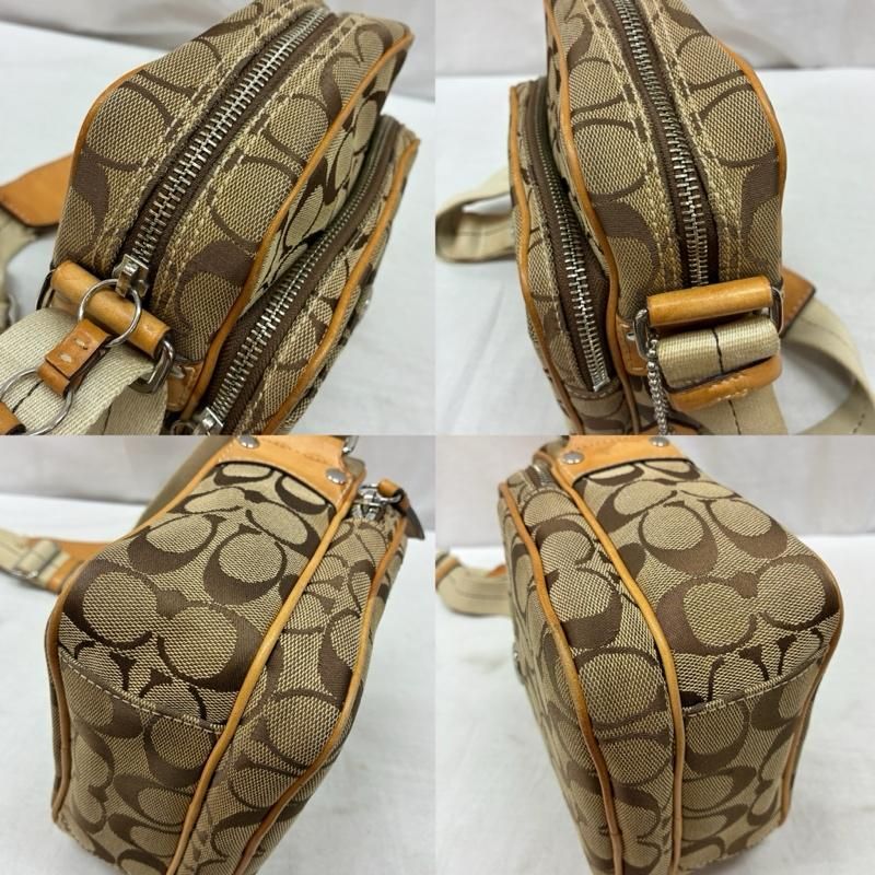 nqq15kg324 様　売約済み品　✅【良品】定価8.5万 メンテ済み　コーチ コーチ 6451 シグネチャー 斜め掛け クロスボディ ショルダーバッグ