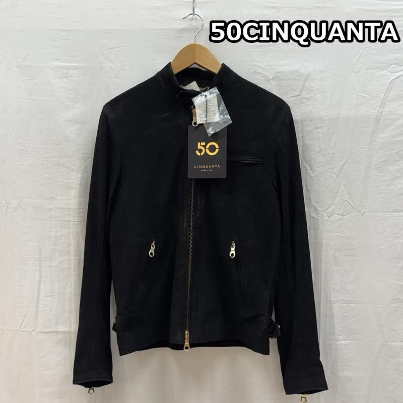 チンクアンタ やぎ革 ヌバックレザー シングル ライダース ジャケット 21-18-0392-837-19-14 メンズ 42 ISItems【USED】【古着】【中古】50159684