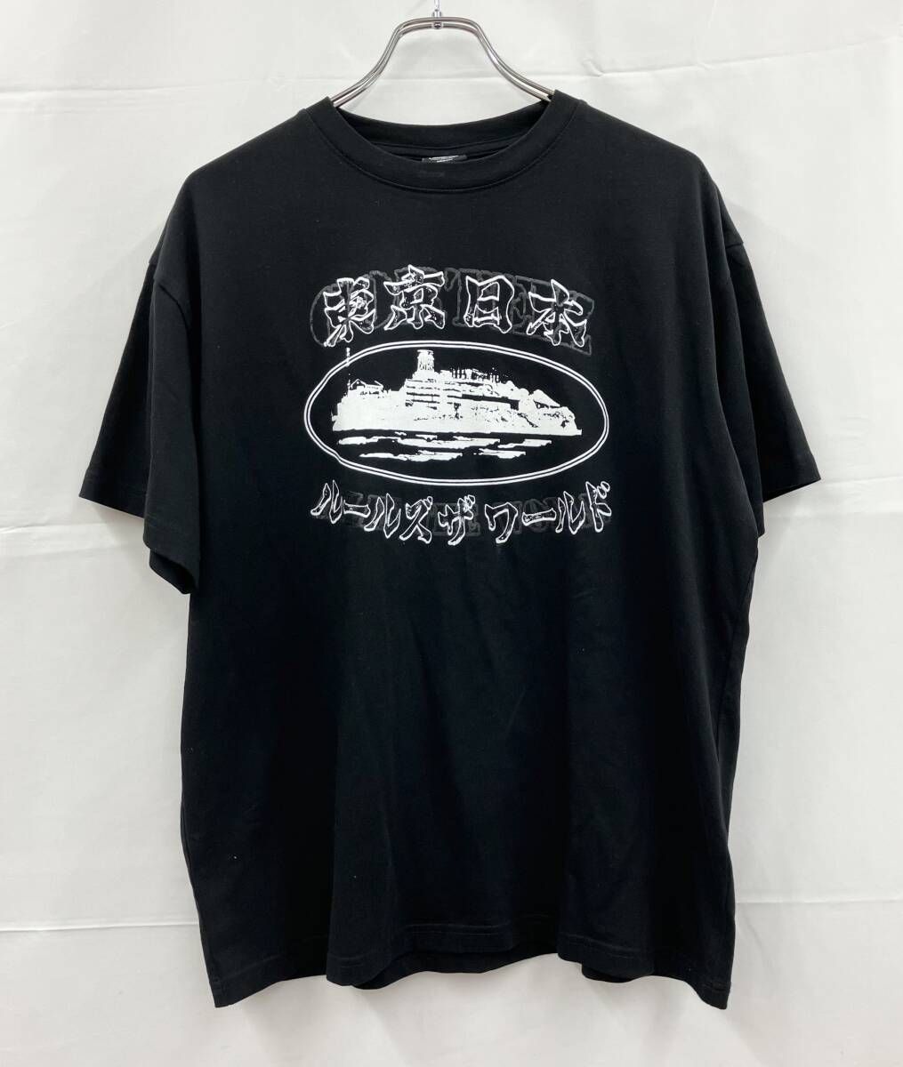 Corteiz コーデイズ 半袖Tシャツ プリントロゴ コットン100% M ブラック 夏